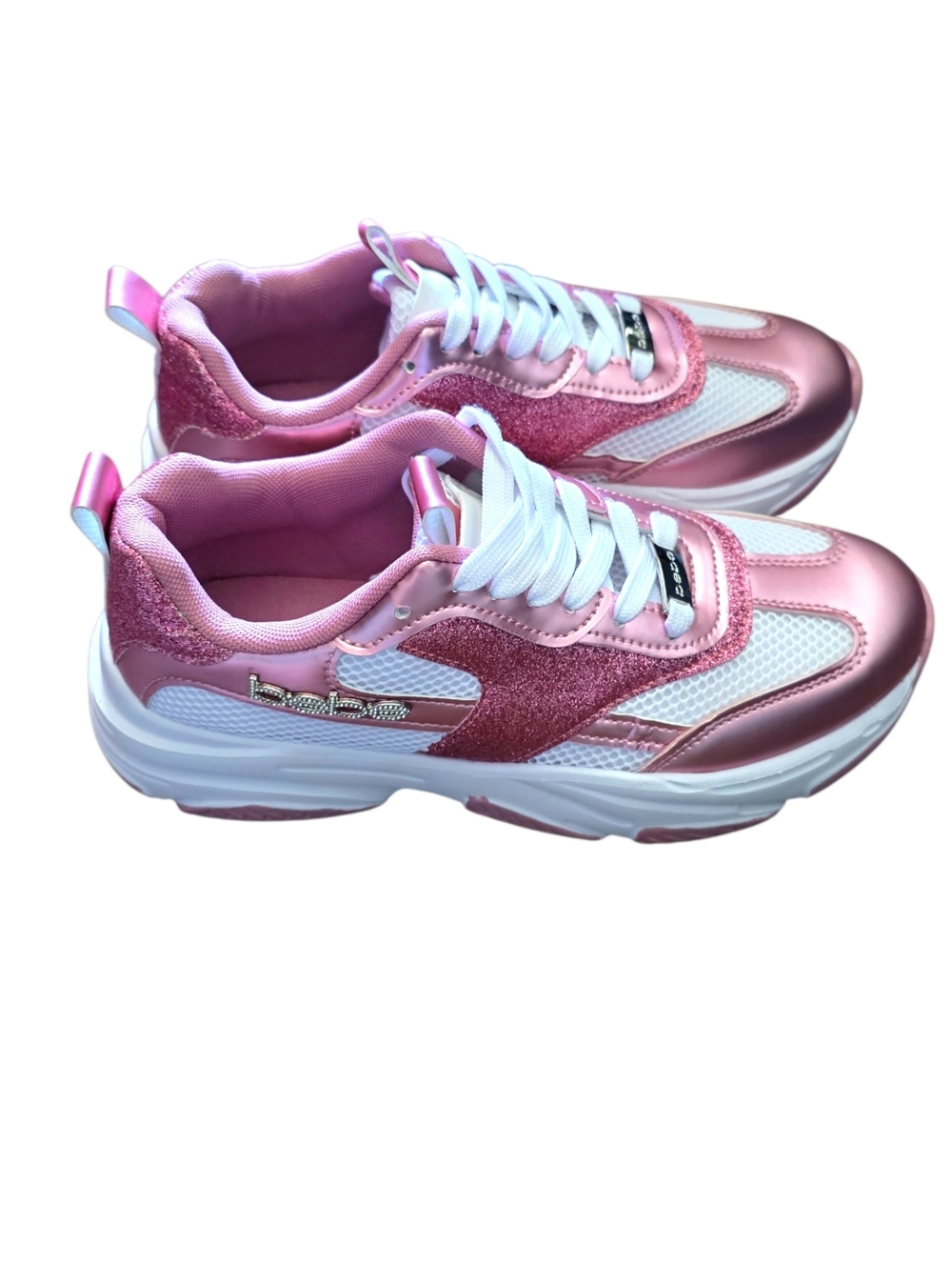 Rose Pink/White BEBE Trainers